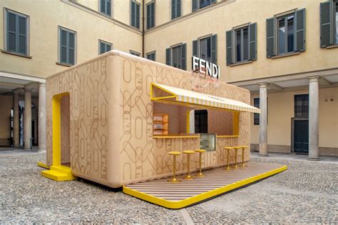 Fendi reinterprets iconic cafe with temporary bar in Milan